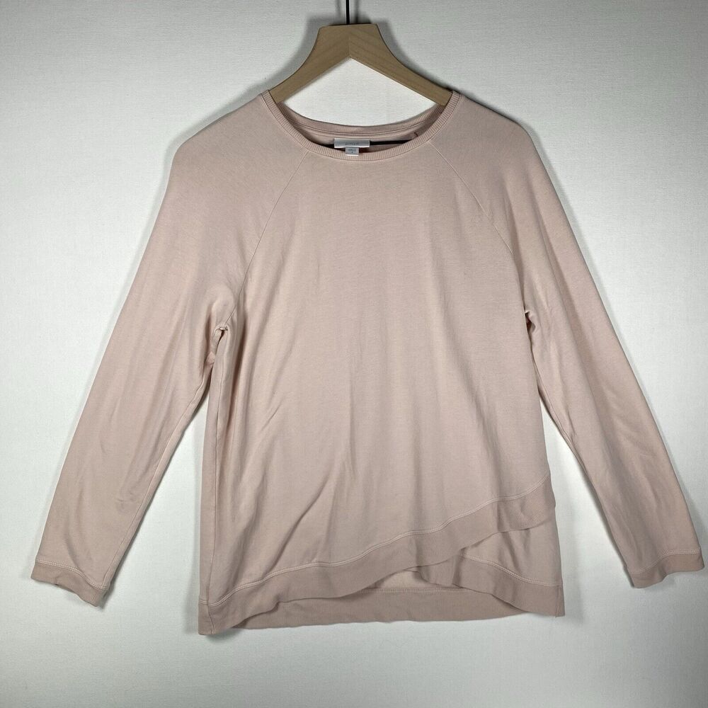 J‎ Jill Pure Jill Womens Pullover Sweater SMALL Pink Blush Pima Cotton